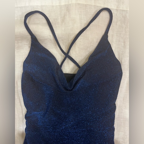 Sparkly Royal Blue Formal Maxi Dress - Picture 6 of 7